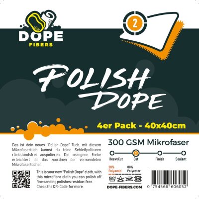DopeFibers - PolishDope &quot;Cut&quot; - 4er Pack gelb